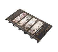 OSOLADY Paravento Mini Pieghevole Decorativo in Lacca Tradizionale Cinese, Divisorio Per Ambienti Da Tavolo, Complemento D’arredo Per Casa e Ufficio, Regalo Per Appassionati Di Cultura Orientale