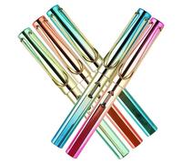 OSOLADY Penna Stilografica per Studenti 0,38 Mm Set 5 Pezzi con Pennino Scorrevole, Penna in Metallo Colorato senza Inchiostro, Cancelleria per Ufficio e Calligrafia Pratica per Esercizi