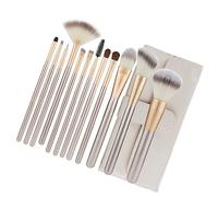 OSOLADY Pennelli Trucco con Pennello Sopracciglia e Mascara Kit Completo per Viso e Occhi e Durevole Colore Bianco Riso Facile da Pulire Perdita di Setole