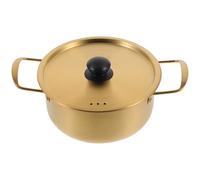 OSOLADY Pentola Coreana per Ramen in Acciaio Inossidabile con Coperchio Manici Ergonomici Antiscottatura Pentola Multifunzionale per Zuppe e Noodle per Camping e Uso Domestico