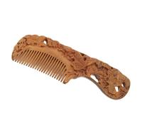 OSOLADY Pettine Legno Compacto Con Denti e Design Decorativo Pettine Massaggiante Sandalo Per Sani e Lucenti Accessorio Ergonomico Per Viaggi e Bellezza