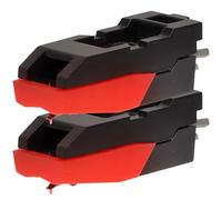 OSOLADY Puntine per Giradischi 2 Pezzi in Abs Nero, Aghi per Lettore Vinile Migliori Caratteristiche di Frequenza, Compatibili Tutti i Giradischi Standard