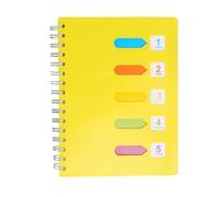 OSOLADY Quaderno e Registrare Viaggi per Prendere Spiralato Giallo Carta Spessa e Liscia per Studenti Attività Scolastiche e Feste di Compleanno