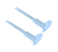 OSOLADY Righello per Sopracciglia Professionale Calibro a Corsoio 2 Pezzi 150 Mm Plastica Azzurro Strumento di Misurazione Trucco Precisione Modellare Sopracciglia Simmetriche