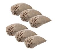OSOLADY Sacchetti e Piante di Juta Beige Riutilizzabili 20x30 Cm 6 di Juta Coulisse per Conservazione di per Quotidiano