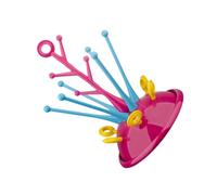 OSOLADY Scolabiberon in Plastica Rossa Design a Rami Multipli Resistente al Calore per Asciugare Fino a 6 Biberon e Accessori per Ragazzo Ragazza, per Mamme
