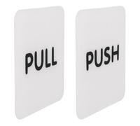 OSOLADY Segnaletica Push Pull in Acrilico Bianco Autoadesiva per Porte Interni Uso in Bagno e Ristorante 1 Paio Resistente a Sbiadimento 5 Anni