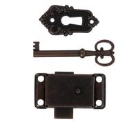 OSOLADY Serrature Decorative Vintage con Chiave per Mobili Antichi Set da 2 in Ferro e Lega di Zinco per Riparazione di Scatole Ricordo