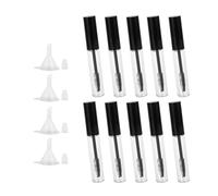 OSOLADY Set 14 Pezzi Contenitori Mascara Vuoti in Plastico con Tappo Nero e Imbuto, Bottiglie Refillable per Ciglia, Portatili e Leggeri per Uso Casa e Viaggio, per Amiche