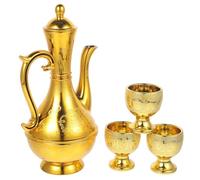 OSOLADY Set 4 Pezzi Coppe per Offerte al Buddha Vintage in Plastica Resistente Bollitore, Tazze D'epoca Lisce e Robuste per Cerimonie Buddiste e Supporto Domestico