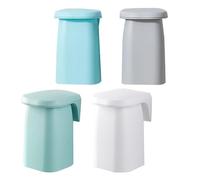 OSOLADY Set 4 Pezzi Portaspazzolino e Bicchiere da Parete in Pp per Bagno e Toilette, Ventilato e Sicuro, Design Semplice per Organizer Bagno Completo