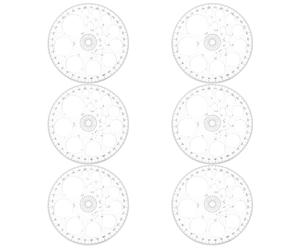 OSOLADY Set 6 Pezzi Goniometri 360° in Plastica Scala ad Alta Precisione per Misurare Angoli, Strumento Multiuso per Disegno e Progettazione Architettonica