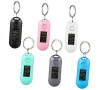 OSOLADY Set 6 Pezzi Orologio Portachiavi Elettronico Silenzioso per Studenti, Design Tascabile Digitale Display ad Alta Trasparenza in Plastica Abs, per Back To School Party ed Esami