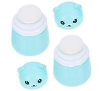 OSOLADY Set Da 2 Scatole Portacipria a Forma Di Orso Per Ragazzo Ragazza, Contenitori Cosmetici Per Polvere Sciolta Piumino, Senza Perdite, Per Viaggi e Uso Quotidiano