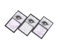 OSOLADY Set da 3 Pezzi di Adesivi per Viso Gemme di Resina Riutilizzabili, Decorazioni per Occhi e Corpo per Feste di Halloween e Gioco di Ruolo