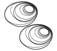 OSOLADY Set da 50 Cinghie in Gomma per Registratori a Cassette, Misure Miste 0,7+1,0 Mm (40-190 Mm), Kit per Riparazione e Sostituzione Cinghie Lettore Cassette, Compatto per Uso