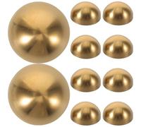OSOLADY Set di 10 viti decorative per specchi con cappucci, coprivite in acciaio inossidabile, chiodi di fissaggio autofilettanti per specchi, ideali per insegne e pubblicità, colore oro.