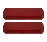 OSOLADY Set di 2 scatole portapenne in legno con 2 scomparti - Organizer per penne stilografiche per collezionisti - Astuccio da scrivania rosso per casa, ufficio, presentazione e apprezzamento
