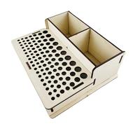 OSOLADY Supporto in Legno per Strumenti da Lavoro Manuale Organizer per Attrezzi da Pelle con Slot Multipli Scaffale Parete per Falegnameria e Cucito Porta Utensili per Artigiani e