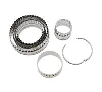 OSOLADY Tagliabiscotti in Acciaio Inox Set da 6, Stampi Circolari Lisci e Scanati per Biscotti e Snack, Utensili da Forno per Uso Casalingo e Professionale, per Pasticceria e Preparazioni