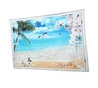 OSOLADY Tappeto Murale Da Spiaggia Vinile Sfondo Decorativo Per Fotografia e Decorazione Camera e Resistente Per Trasmettere Un Atmosfera Di Mare e Sole