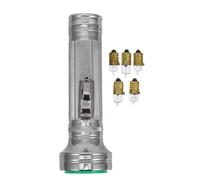 OSOLADY Torcia Elettrica Vintage in Ferro Stile Anni 80, Lanterna D’epoca Portatile con Bulbo in Miniatura, Torcia da Comodino per Scena Fotografica e Uso Esterno