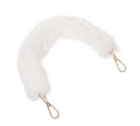 OSOLADY Tracolla per Borsa Cinturino Moda in Peluche Bianco, Facile da Installare e Versatile, per DIY Handbag Making per Sostituzione Borse