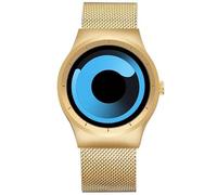 OSOLVE Bracciale in pelle The Round Minimalist Men New Concept Orologio con quadrante a spirale Cinturino in acciaio inossidabile Orologio al quarzo popolare di moda