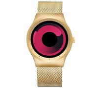 OSOLVE Bracciale in pelle The Round Minimalist Men New Concept Orologio con quadrante a spirale Cinturino in acciaio inossidabile Orologio al quarzo popolare di moda