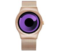 OSOLVE Bracciale in pelle The Round Minimalist Men New Concept Orologio con quadrante a spirale Cinturino in acciaio inossidabile Orologio al quarzo popolare di moda