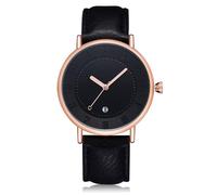 OSOLVE Bracciale in pelle The Round Minimalist Men Ultra Thin Watches Orologio al quarzo dal design semplice e alla moda con cinturino in pelle
