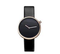 OSOLVE Bracciale in pelle The Round Minimalist Men Ultra Thin Watches Orologio al quarzo dal design semplice e alla moda con cinturino in pelle