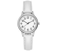 OSOLVE Cinturino in pelle Orologio da donna al quarzo Fine Facile da leggere Numeri arabi Quadrante semplice
