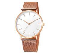 OSOLVE Guarda gli uomini semplici europei e americani Guarda la moda sottile Orologio da uomo con cinturino in maglia Orologio da uomo al quarzo