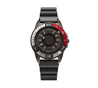 OSOLVE Guarda il nuovo orologio da polso parallelo a doppia sfera con quadrante magnetico in legno Orologio da polso al quarzo gratuito da uomo di lusso per il tempo libero