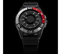 OSOLVE Guarda il nuovo orologio da polso parallelo a doppia sfera con quadrante magnetico in legno Orologio da polso al quarzo gratuito da uomo di lusso per il tempo libero