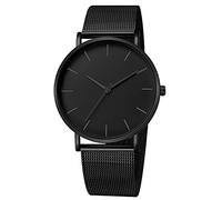 OSOLVE Orologio da uomo europeo e americano semplice orologio da uomo sottile moda orologio cinturino in maglia orologio da uomo coppia orologio al quarzo, Nero , Bracciale