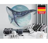 Osomhome Graz Design os9422 - Adesivo da parete per cameretta dei bambini, motivo: balena, mare (160 x 100 cm), decorazione da parete per cameretta dei bambini, motivo: balena, mare (160 x 100 cm)