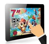 OSOYOO Display touch screen RPi DSI da 7 pollici per Raspberry Pi 5, 4, 3 Modello A, B - 800x480 IPS Monitor, Plug-and-Play, compatibile con Raspberry Pi OS, Ubuntu Kali RetroPie, ecc