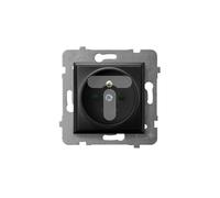 Ospel GP-1UZP/m/33 - Presa di corrente, IP20, 16A, 71 mm, 38 mm, 71 mm, colore: Nero