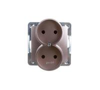 Ospel GP-2YR/m/23 - Presa di corrente in titanio IP20, 16A, 71 mm, 45 mm, 71 mm