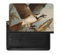 Osprey and Weak Fish - Custodia per passaporto con scomparto per carte di credito, custodia per passaporto da viaggio, Stile:, Taglia unica