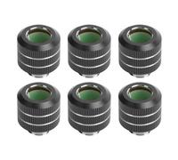 Osprey, Confezione da 6 raccordi a compressione da filettatura G1/4" a OD 14 mm, raccordi in ottone e lega di alluminio per sistemi di raffreddamento ad acqua per computer con adattatori anti-off,