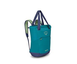Osprey Daylite Tote Pack - Zaino-sporta convertibile durevole, versatile e comodo - Hiking quotidiano in viaggio - Blue Spikemoss/Alkaline O/S