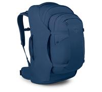 Osprey Farpoint Zaino da viaggio uomo, 70L, Antique Blue | borsa a mano, custodia per laptop, oggetto personale, zaino staccabile, zaino per oggetti personali, colore blu, taglia OS