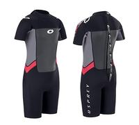 Osprey-Muta da Bambino Origine Summer, Muta Subacquea Corta da Bambino, Ragazzi, Shorty Origin, Nero - Rosso, L