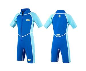 Osprey, Muta per Neonati e Bambini con Protezione Solare SPF 50+, 2 mm, Ragazzi, Shorty Octopus SPF 50 Plus 3/2 mm, Octopus - Blue