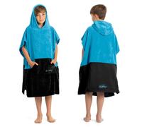 Osprey Poncho con cappuccio per bambini, accappatoio da spiaggia per ragazzi e ragazze dai 6 ai 12 anni per surf, nuoto, paddle, poncho con sezione protettiva impermeabile per sedile e design a