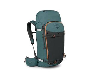 Osprey Soelden - Zaino da sci e snowboard, 45 l, grande capacità da uomo, pronto per il casco, realizzato in nylon riciclato al 100%, blu cascata