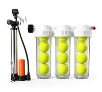 OSPSHPG Pressurizzatore Palla Da Tennis, Risparmiatore Palla Da Tennis Riutilizzabile, 0~30 Psi Aria Regolabile, Con Manometro E Pompa A Mano, Mantiene Rimbalzo Come Nuovo, Estende La Vita Della
